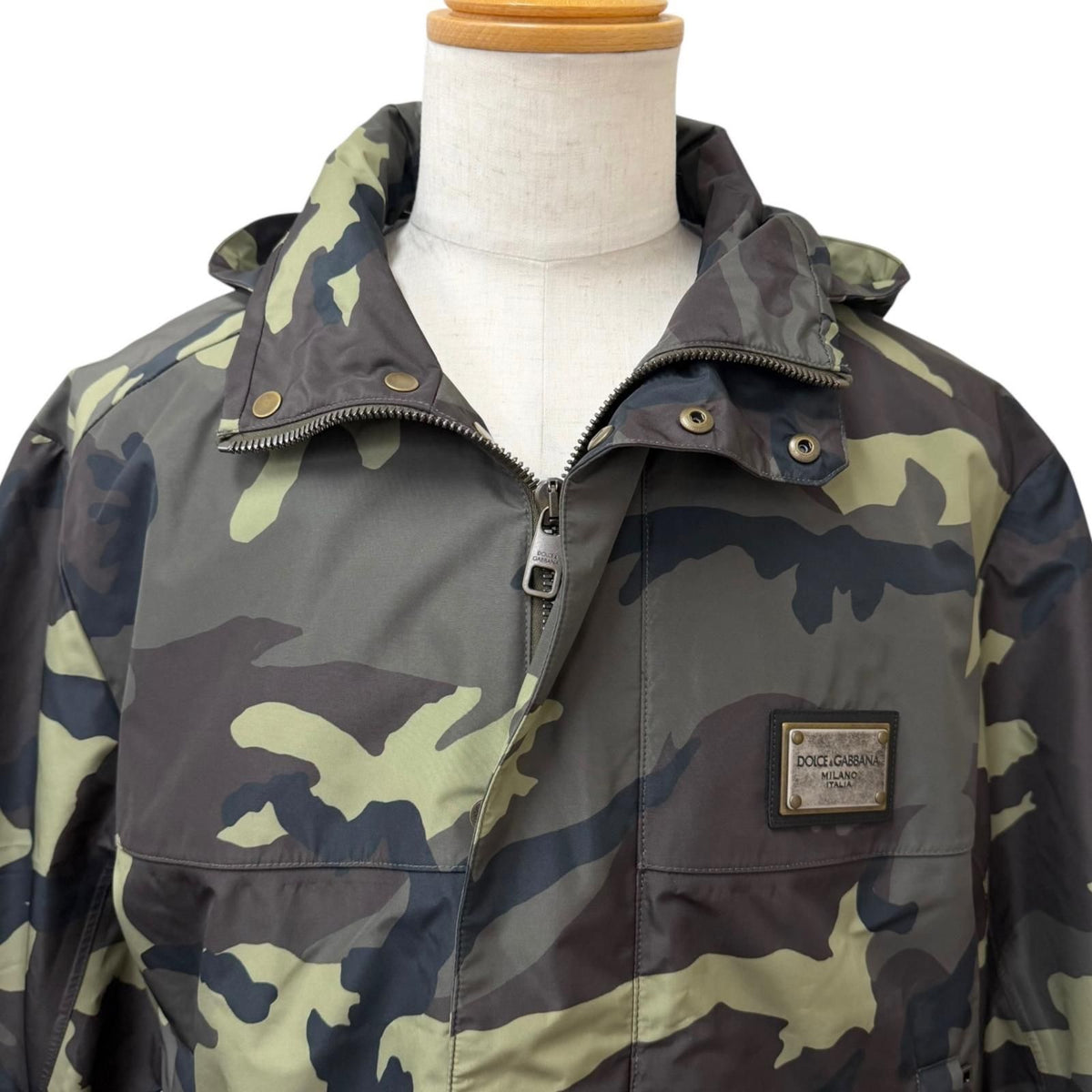 Dolce & Gabbana Black Tag Camouflage Pattern Mountain Hoodie Khaki 50 — view 2