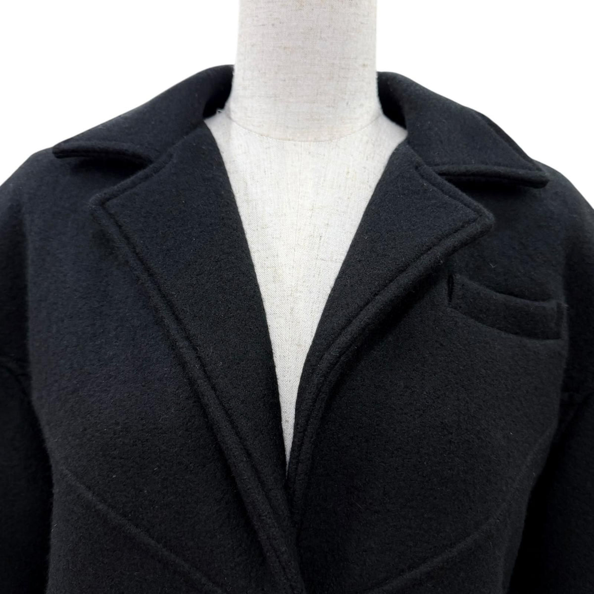 Chrome Hearts Cashmere 100% Cross Ball Button Coat Black Silver — view 2