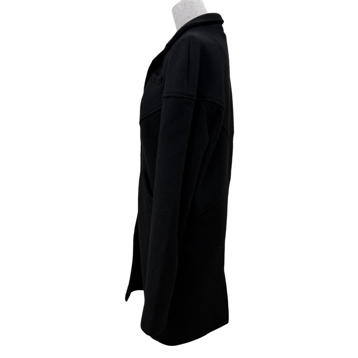 Chrome Hearts Cashmere 100% Cross Ball Button Coat Black Silver — view 3