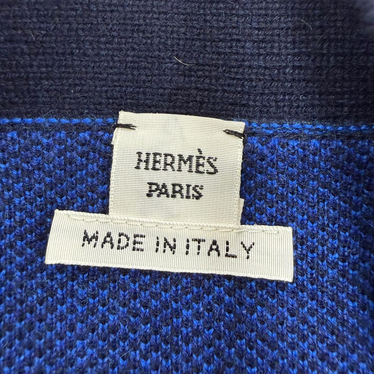 Hermes la Promenade du Matin Morning Walk Cashmere 100% Logo Button Long Sleeve — view 7