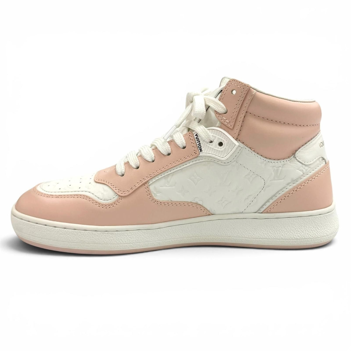 Louis Vuitton LV Stadium Line LV Logo Monogram Lace-up Leather High Top — view 6