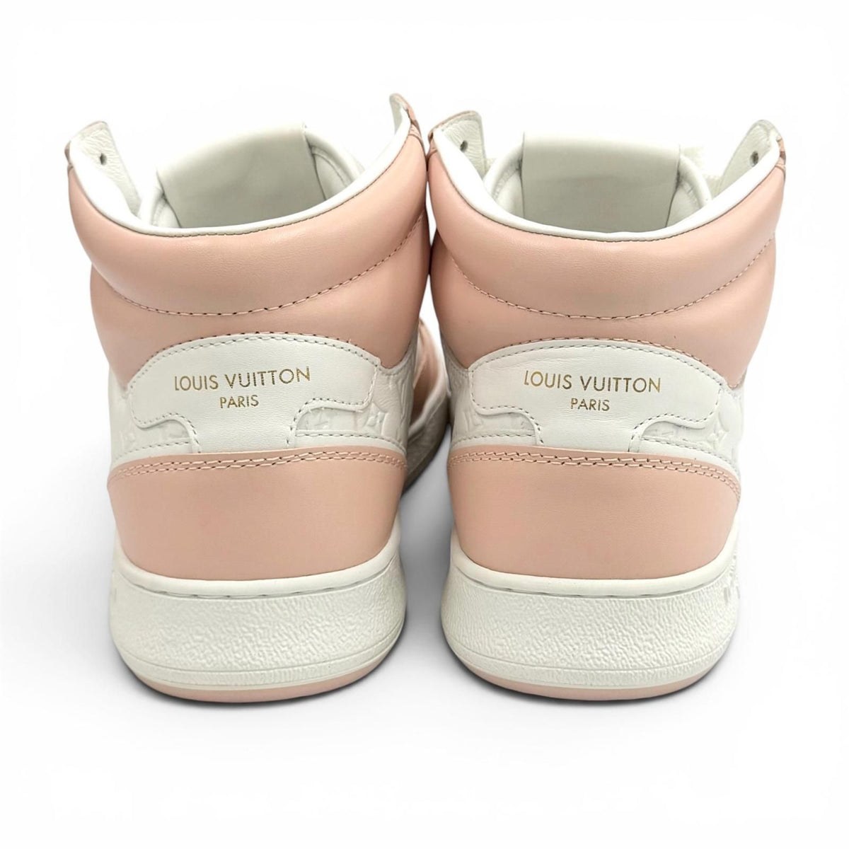 Louis Vuitton LV Stadium Line LV Logo Monogram Lace-up Leather High Top — view 4