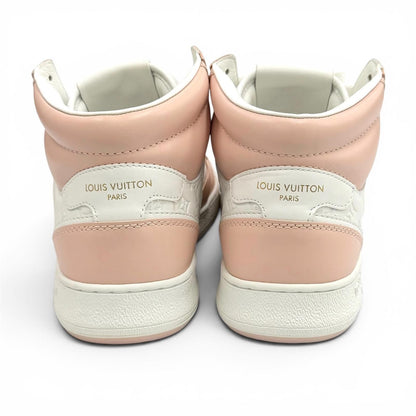 Louis Vuitton LV Stadium Line LV Logo Monogram Lace-up Leather High Top — view 4