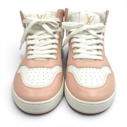 Louis Vuitton LV Stadium Line LV Logo Monogram Lace-up Leather High Top — view 3