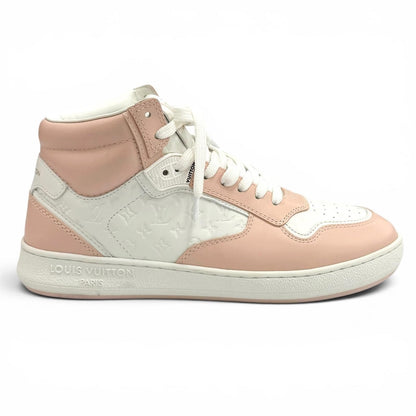 Louis Vuitton LV Stadium Line LV Logo Monogram Lace-up Leather High Top — view 7