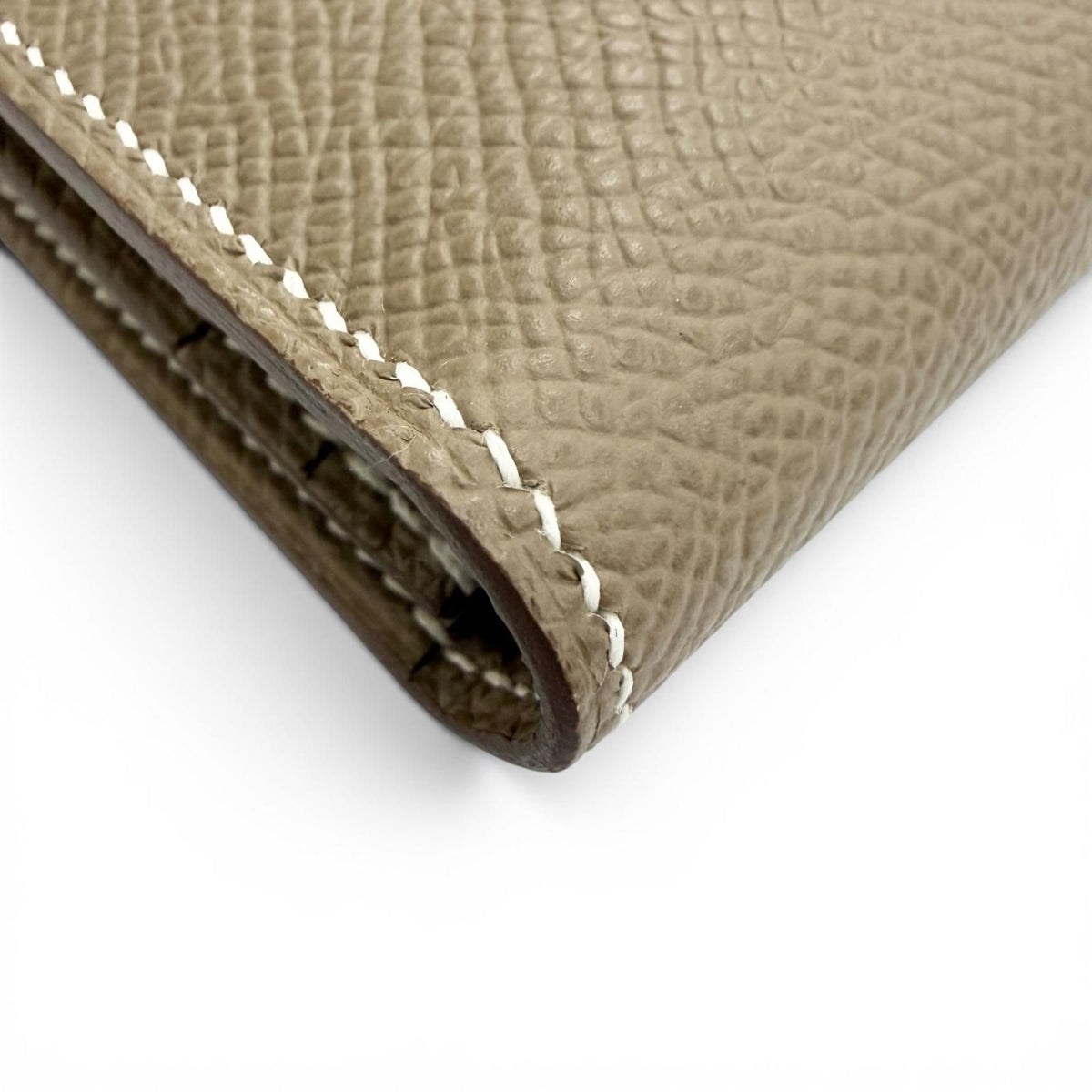 Hermes Bearn Soufflet Veau Epsom Etoupe Gold Bifold Wallet — view 8
