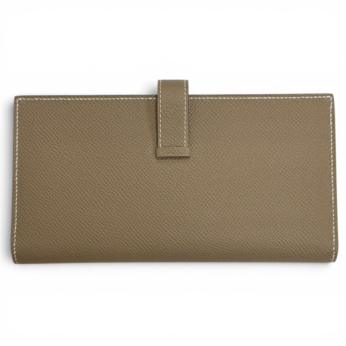 Hermes Bearn Soufflet Veau Epsom Etoupe Gold Bifold Wallet — view 3