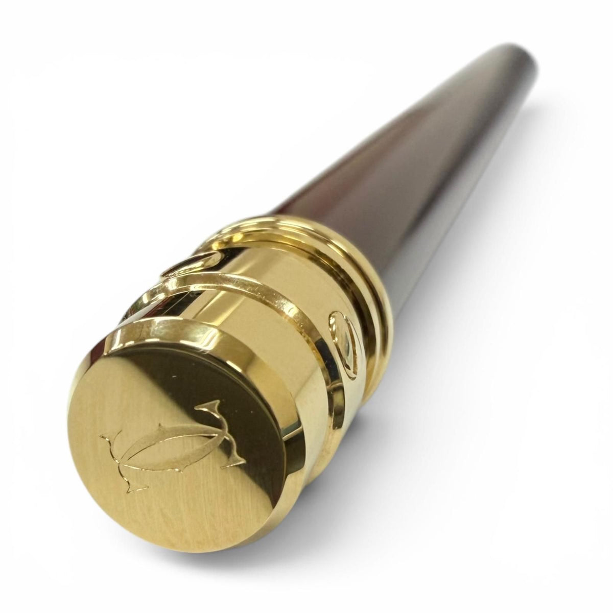 Cartier Santos de Cartier Twist Ballpoint Pen Bordeaux Gold Swiss Made — view 3