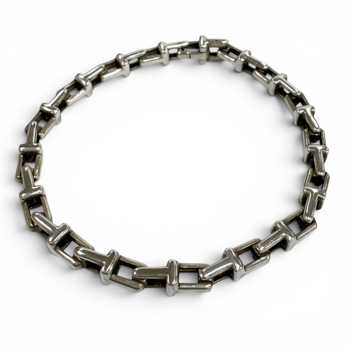 Tiffany & Co T Narrow Chain Bracelet Silver