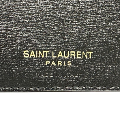 Saint Laurent Wallet Bifold Leather Tiny Cassandra Black Gold Everyday — view 6