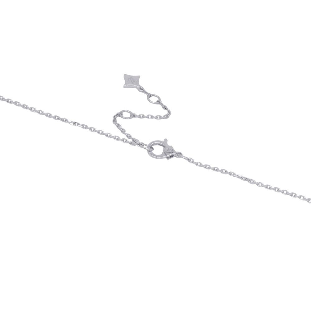Louis Vuitton Necklace LV Diamond Pendant Double Round Center Stone Total 18k — view 5