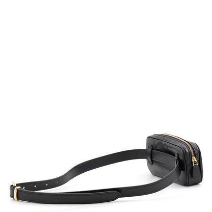 Miu Miu Waist Bag Logo Soft Calfskin Black — view 2