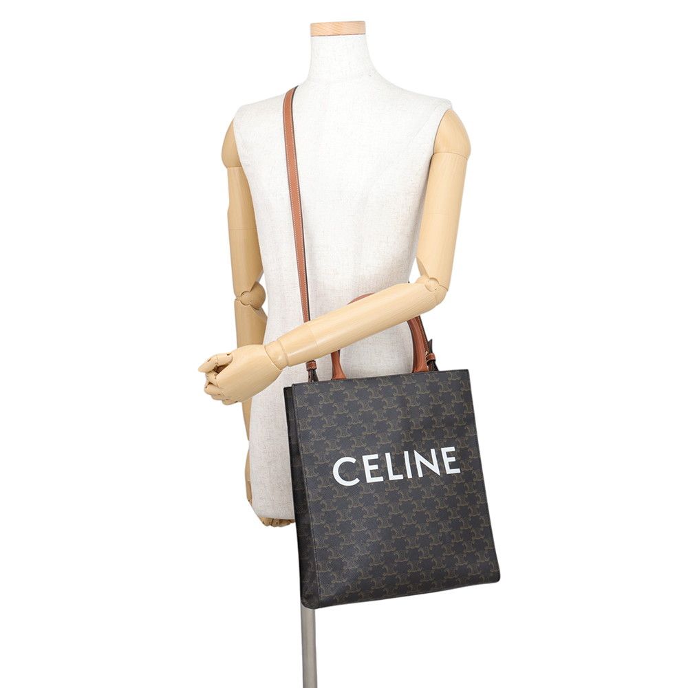Celine Handbag Triomphe Small Vertical Cabas Leather 2-Way — view 5