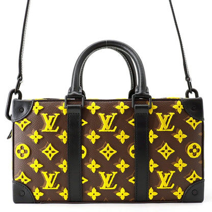 Louis Vuitton Shoulder Bag Monogram Tuffetage Speedy Soft Trunk Black