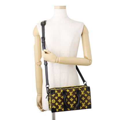 Louis Vuitton Shoulder Bag Monogram Tuffetage Speedy Soft Trunk Black — view 5