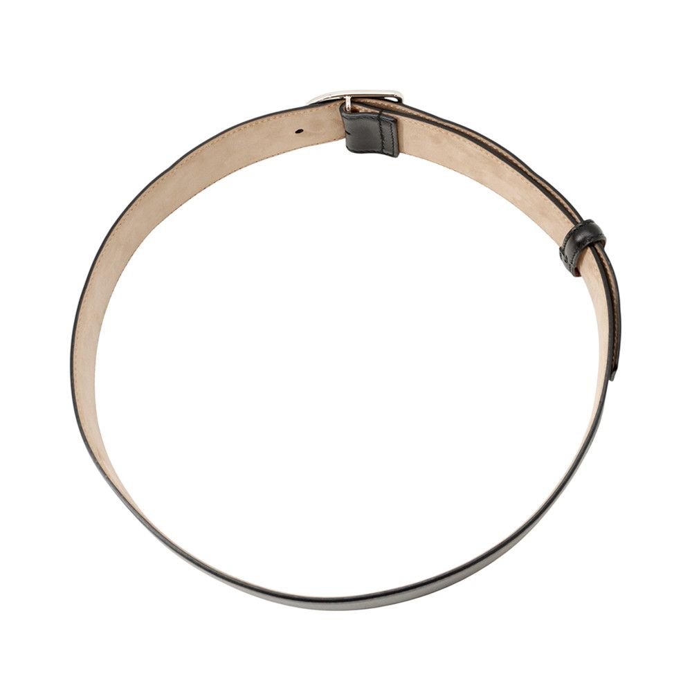 Dior Belt D Buckle Leather S Black — view 3