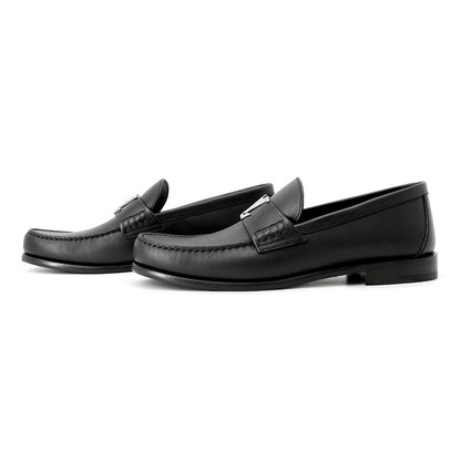 Louis Vuitton Loafers Major Plain Calfskin Shoes Black 8.5 — view 2