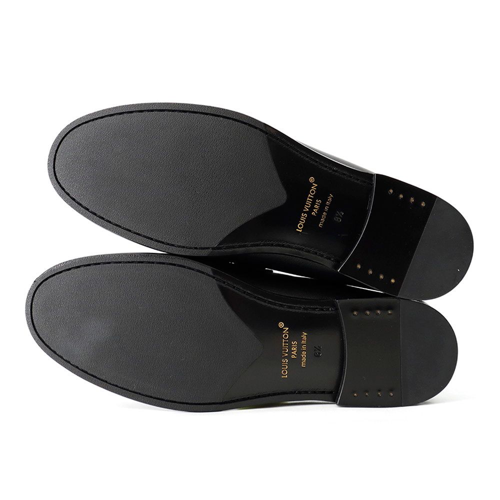 Louis Vuitton Loafers Major Plain Calfskin Shoes Black 8.5 — view 4