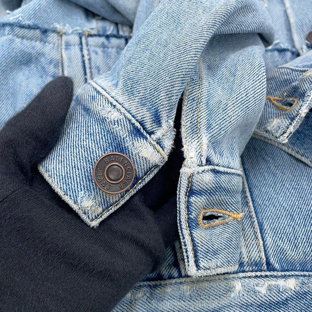 Balenciaga Jacket Logo Denim Small Fit 36 — view 7