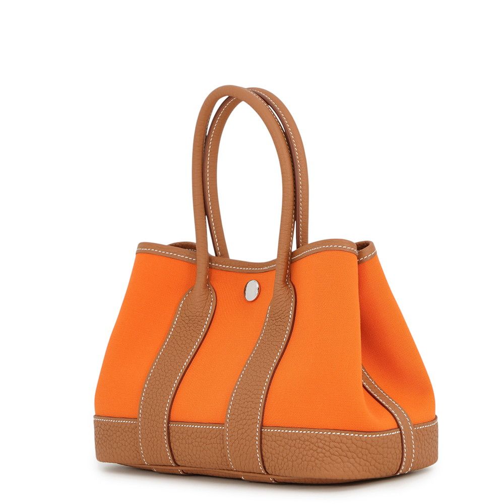 Hermes Tote Bag Neo Garden 23 Party Foo Gold Silver Toile Office Negonda — view 2