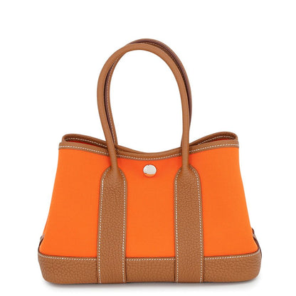 Hermes Tote Bag Neo Garden 23 Party Foo Gold Silver Toile Office Negonda