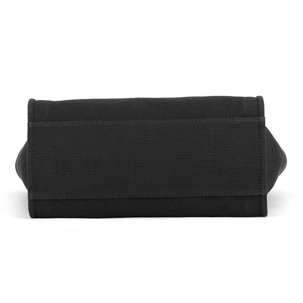 Chanel Tote Deauville Line CC Logo Canvas GM 2-Way Shoulder Bag Black — view 3