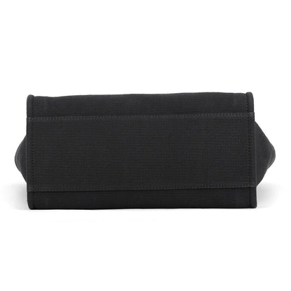 Chanel Tote Deauville Line CC Logo Canvas GM 2-Way Shoulder Bag Black — view 3