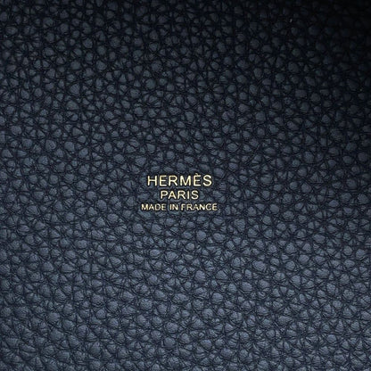 Hermes Handbag Picotin Lock PM Ardoise Champagne Gold Taurillon Clemence — view 6
