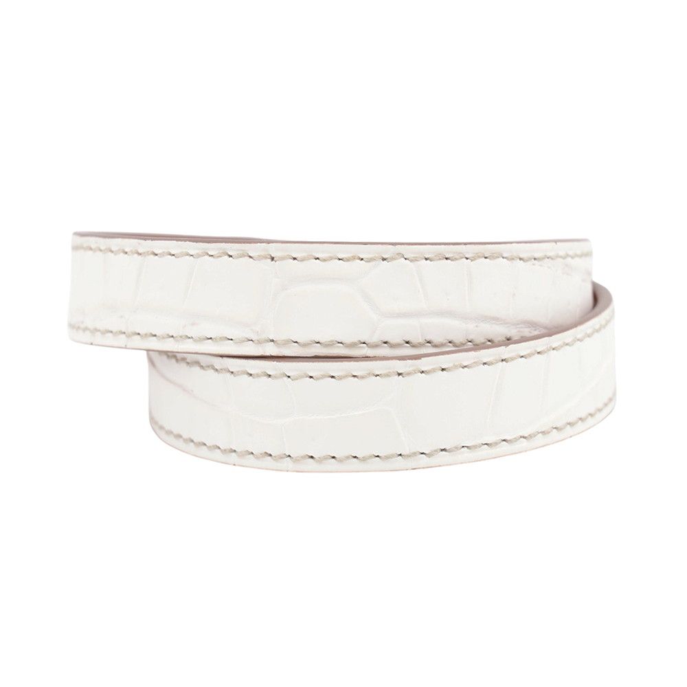 Hermes Bracelet Kelly Double Tour Himalayan Silver Niloticus Mat — view 3