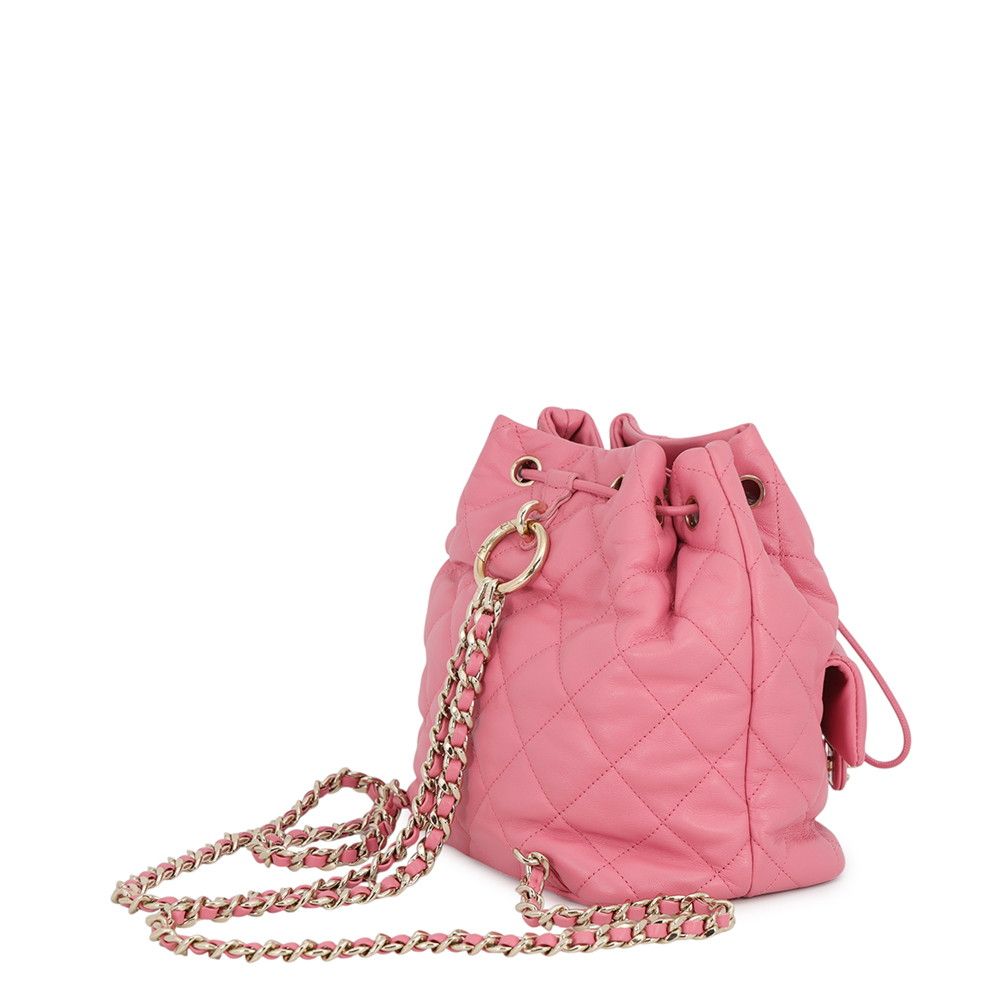 Chanel Backpack CC Logo Quilted Drawstring Double Pocket Lambskin — view 2