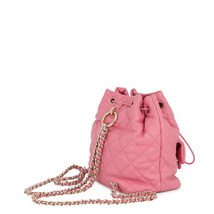 Chanel Backpack CC Logo Quilted Drawstring Double Pocket Lambskin — view 2