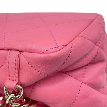 Chanel Backpack CC Logo Quilted Drawstring Double Pocket Lambskin — view 6