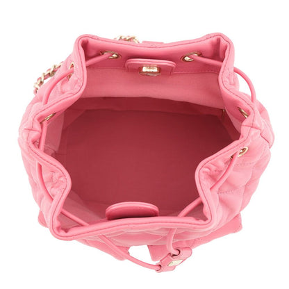 Chanel Backpack CC Logo Quilted Drawstring Double Pocket Lambskin — view 5
