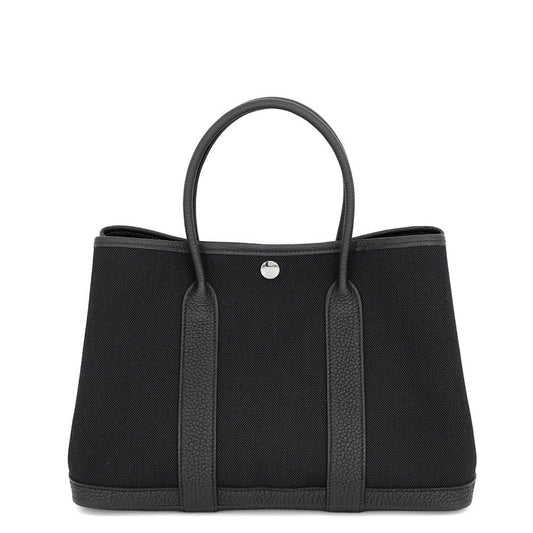 Hermes Tote Bag Garden Party TPM Black Silver Toile H Negonda