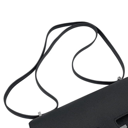 Hermes Shoulder Bag Constance Elan Miroir Black Silver Epsom — view 8