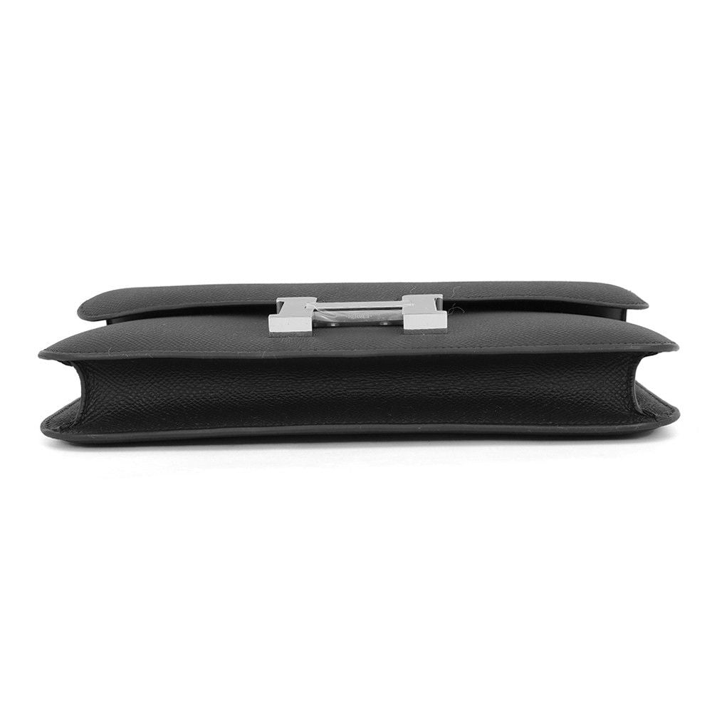 Hermes Shoulder Bag Constance Elan Miroir Black Silver Epsom — view 3
