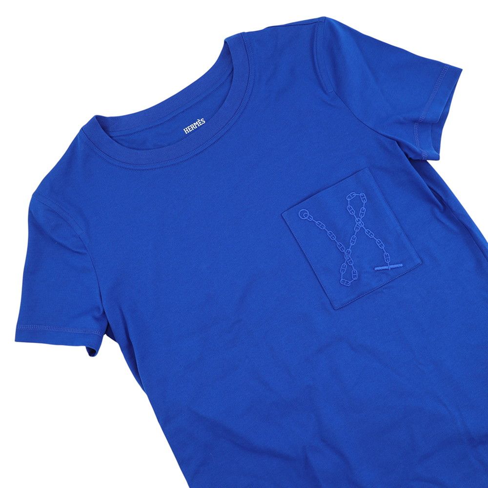 Hermes T-Shirt Chaine D'ancre Embroidery Cotton 36 — view 3