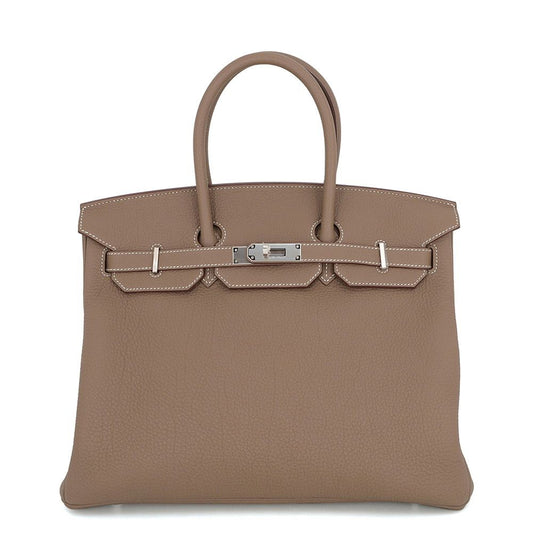 Hermes Birkin 35 Etoupe Silver Togo Handbag