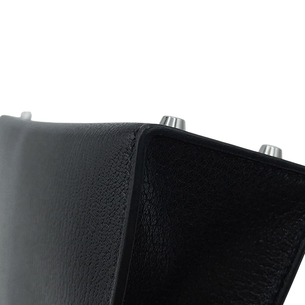 Hermes Handbag Mini Kelly 2 Sellier Black Silver Chevre Chamkila 2-Way Bag — view 7
