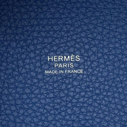 Hermes Handbag Picotin Lock PM Blue Thailand Silver Taurillon Clemence Tote — view 6