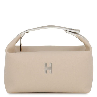 Hermes Pouch Bride-a-Brac GM Natural Silver Canvas Case