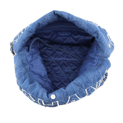 Chanel Chain Shoulder Bag Chanel 22 Quilted Logo Small Denim — view 5