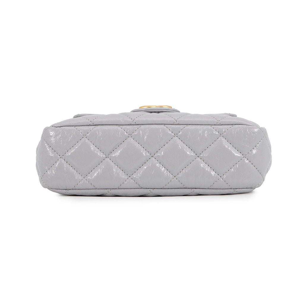 Chanel Chain Shoulder Bag Quilted CC Logo Hobo Shiny Calfskin — view 3