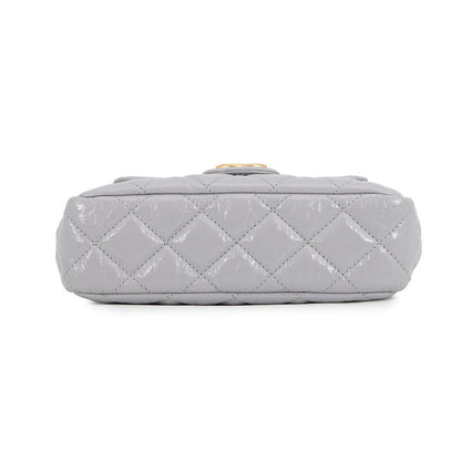Chanel Chain Shoulder Bag Quilted CC Logo Hobo Shiny Calfskin — view 3