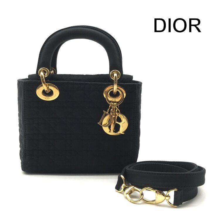 Dior Lady Black Nylon Mini 2-Way Bag