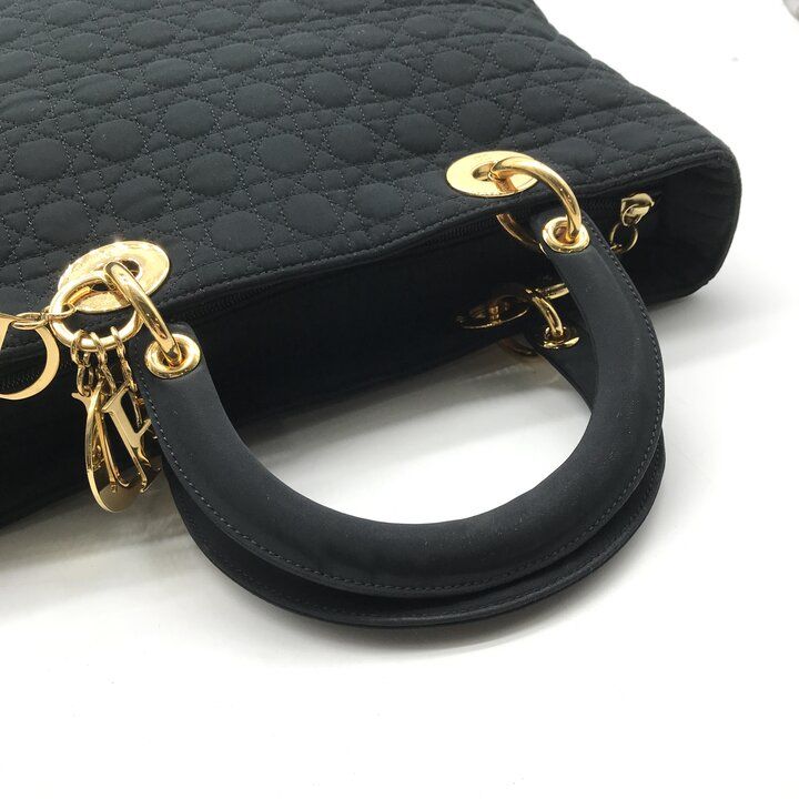 Dior Nylon Cannage Lady Hand Bag Black Bag — view 7