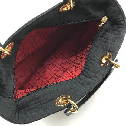 Dior Nylon Cannage Lady Hand Bag Black Bag — view 8