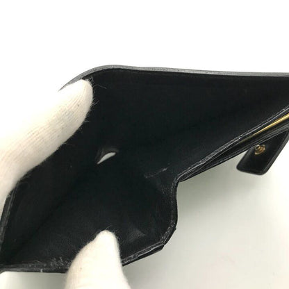 Gucci Horseshoe Motif Black Leather Bifold Wallet Kiss Lock Vintage — view 8