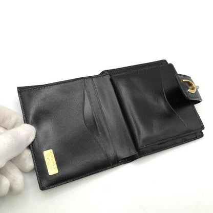 Gucci Horseshoe Motif Black Leather Bifold Wallet Kiss Lock Vintage — view 7