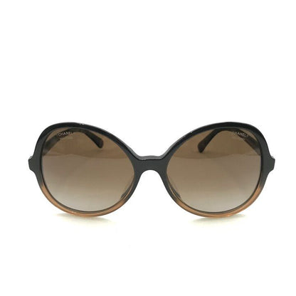Chanel CC Logo Sunglasses Eyewear Round Brown Gradient Frame — view 2